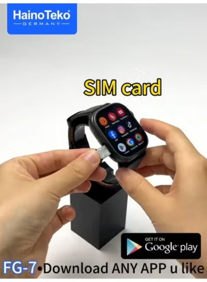 Haino Teko 5G Android Smartwatch with Rotating Camera, SIM Card Support, Fitness Tracking, Social Apps Access, Bluetooth Calling, Touchscreen Display, GPS & Health Monitoring – Black - Image 5