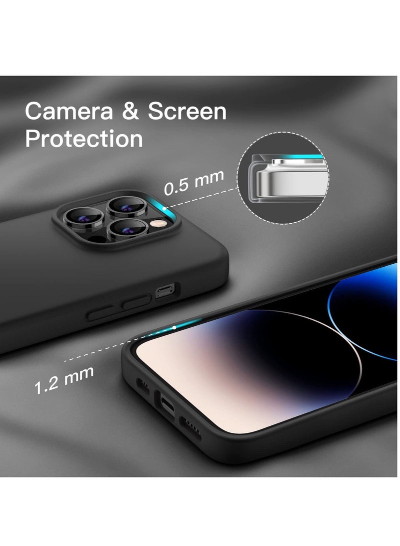 BORTONY Silicone Case for iPhone 14 Pro Max 6.7-inch Silky-Soft Touch Full-Body Protective Phone Case Shockproof Cover with Inside Microfiber Lining - Image 2