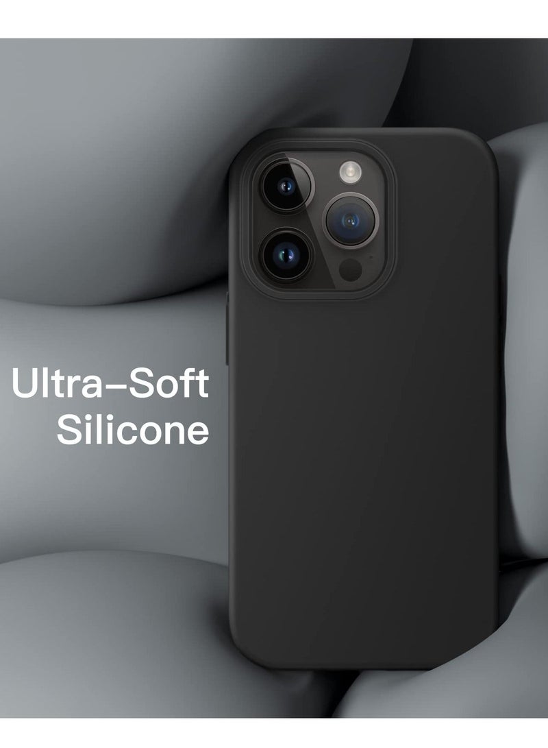 BORTONY Silicone Case for iPhone 14 Pro Max 6.7-inch Silky-Soft Touch Full-Body Protective Phone Case Shockproof Cover with Inside Microfiber Lining - Image 3