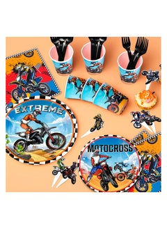 Motorcycle Birthday Decorations for 10 Guests, 98pcs Dirt Bike Party Disposable Tableware Set - pzsku/ZBB1CB385D9ED99E04F10Z/45/_/1739340081/be06ef5b-14ce-4a7d-93a8-2510a76acb61