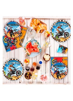 Motorcycle Birthday Decorations for 10 Guests, 98pcs Dirt Bike Party Disposable Tableware Set - pzsku/ZBB1CB385D9ED99E04F10Z/45/_/1739340083/e9181dab-704c-4b9b-a4c6-9633b720e3ce