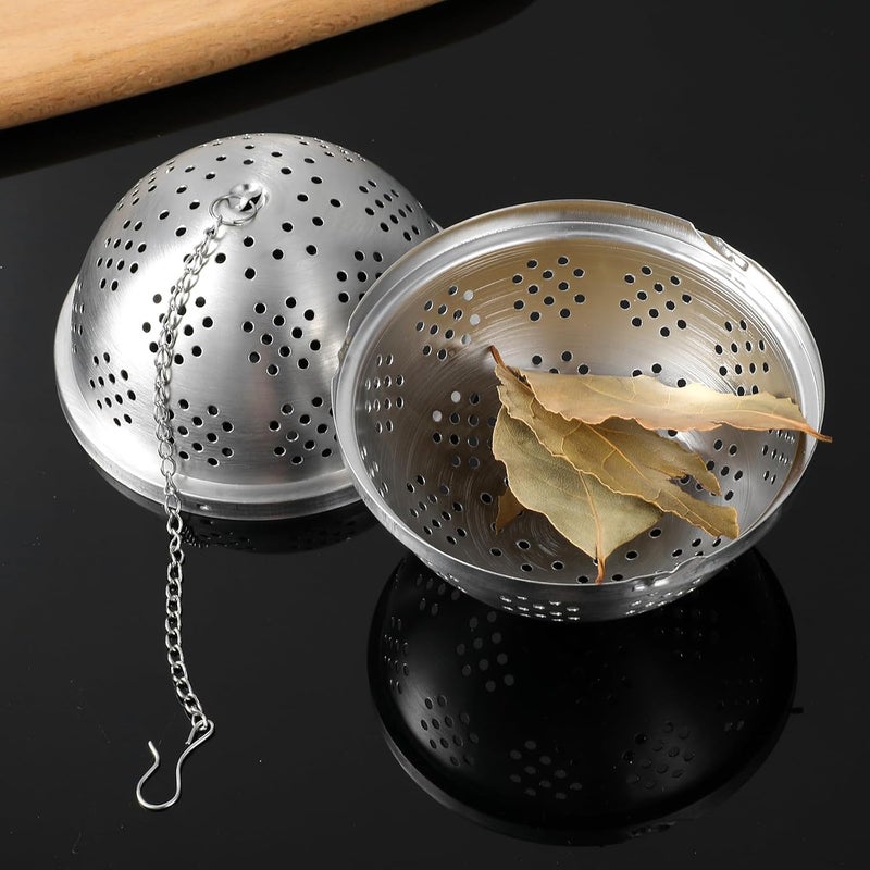Styquenzer Spice Ball for Cooking, Stainless Steel spices filter Tea Ball Strainer Mesh Balls Cooking Tools Spice Infuser Kitchen Soup Spices Stew Filter with Extended Chain Hook for Brewing Tea Seasoning - Image 5