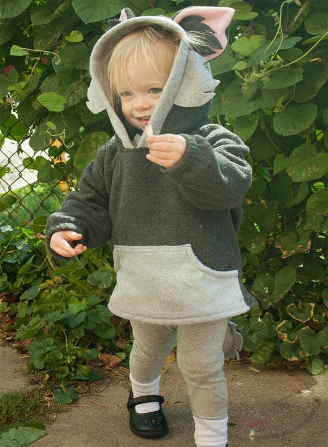 stylesilove Unisex Baby Boys and Girls Cute Cartoon Animal Design Long Sleeve Pullover Hoodie Soft Fall Winter Outfit (US, Age, 6 Months, Grey Wofl) - Image 2
