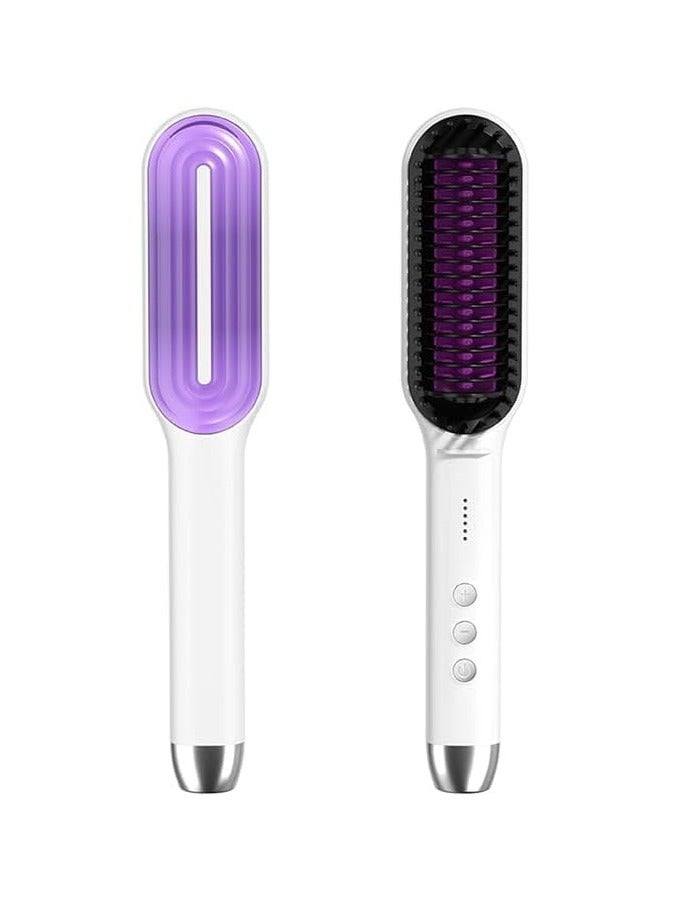 Excefore Hair Straightener Heated Straightener Comb with Anti-Scald Comb 5-Level Temperature Settings, 30s Fast Heating Auto Shut-Off Function for Home, Travel and Salon Use - Image 1