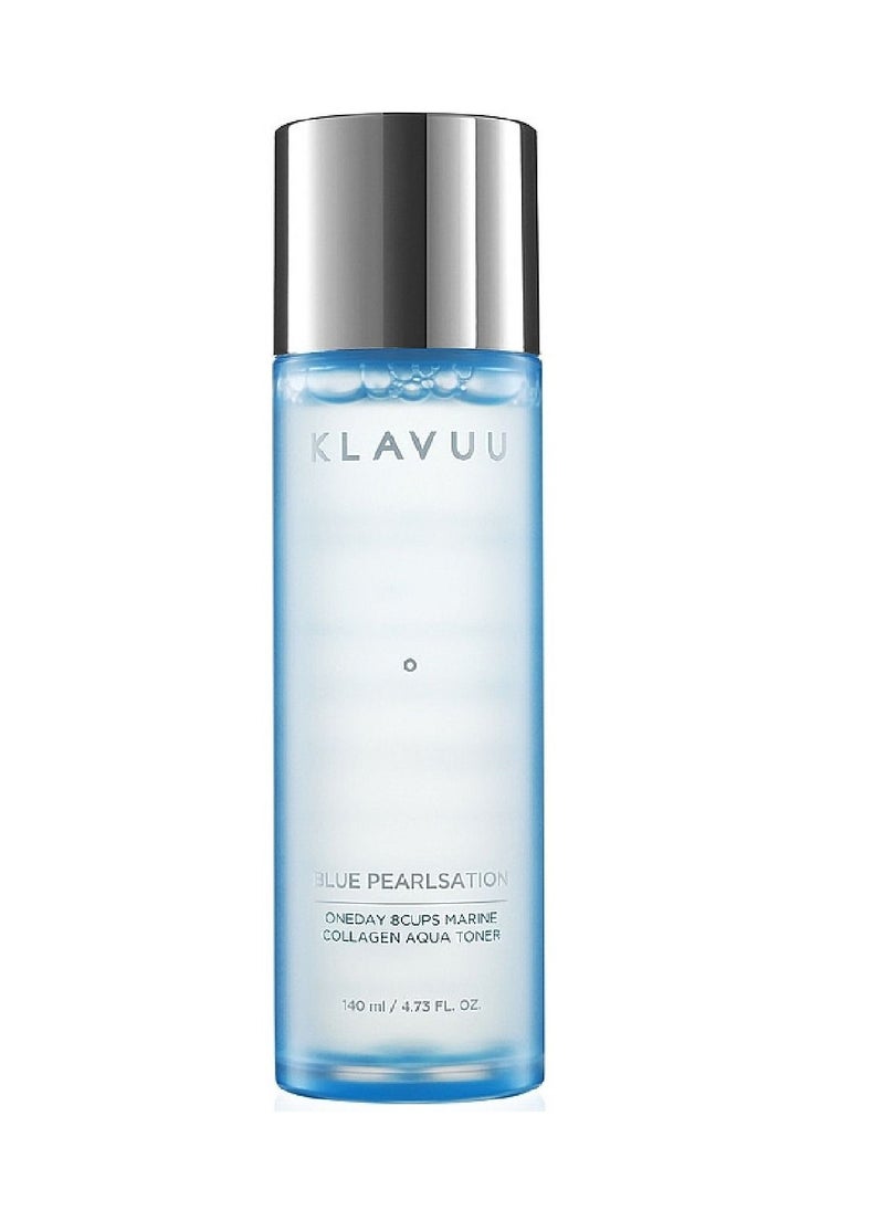 Klavuu - Blue Pearlsation One Day 8 Cups Marine Collagen Aqua Toner 140 ml - Image 1