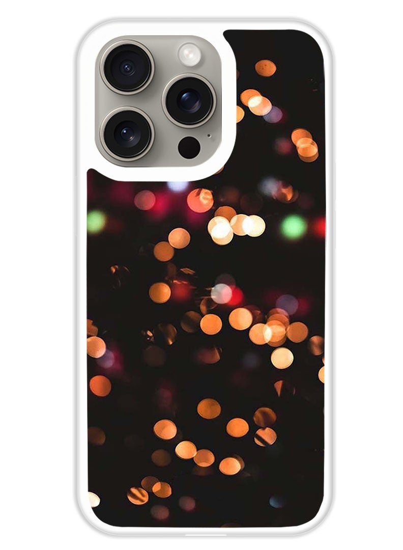 Theodor Protective Case Cover For APPLE IPHONE 15 Pro Colourful Lights  (White Bumper) - Image 1