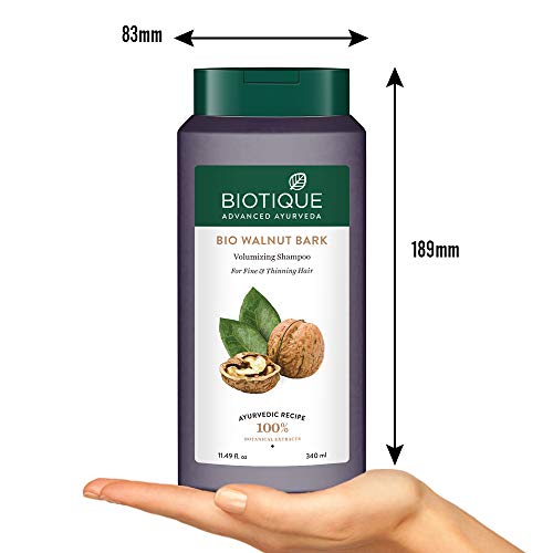 Biotique Bio Walnut Bark Volumizing Shampoo for Fine & Thinning Hair, 340 ml - Image 3