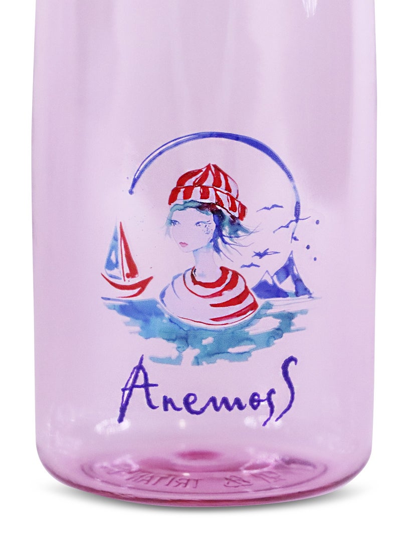 Anemoss Water Bottle 600ml 20.2oz, Sailor Girl Tritan BPA Free, Healthy and Exclusive Design, Multi-functional and Durable Beverage Bottle, Ideal for Sports and Travel, Leakproof Design, Pink Color - Image 4