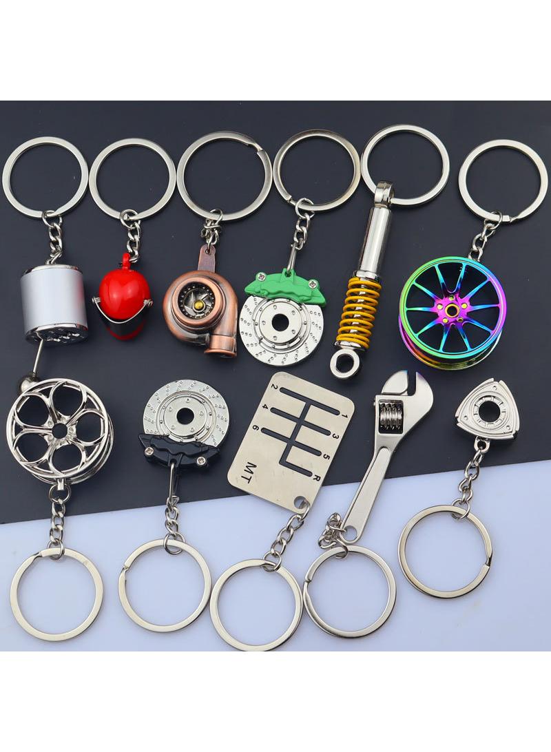 general 11-Piece Zinc Alloy 3D Car Parts Model  Keychain Set - Image 1