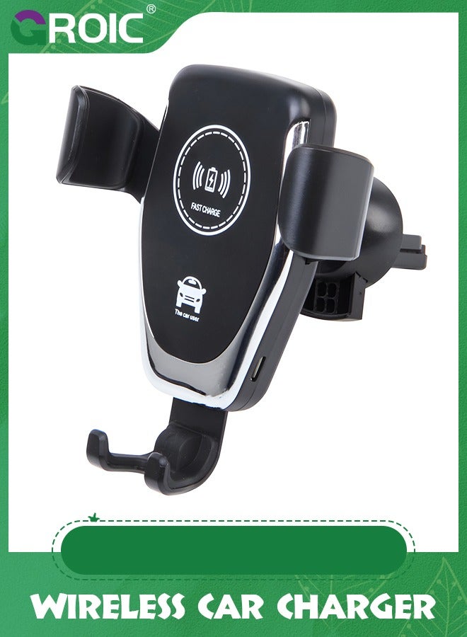 GROIC Wireless Car Charger Mount, Automatic Clamping Mount, 15W Fast Wireless Charging Car Phone Holder, Universal for All Mobile Phones, Fit for iPhone, Fit for Samsung Galaxy, Car Accessories  - Image 1