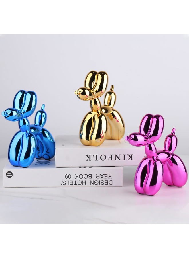 XIAOMAGG Balloon Dog Sculpture Modern Home Decor Collectible Figurines Funky Statues for Bedroom Trendy Animal Decor for Coffee Table Living Room Decor Art Resin Decor Office Standing Desk Decor - Image 2