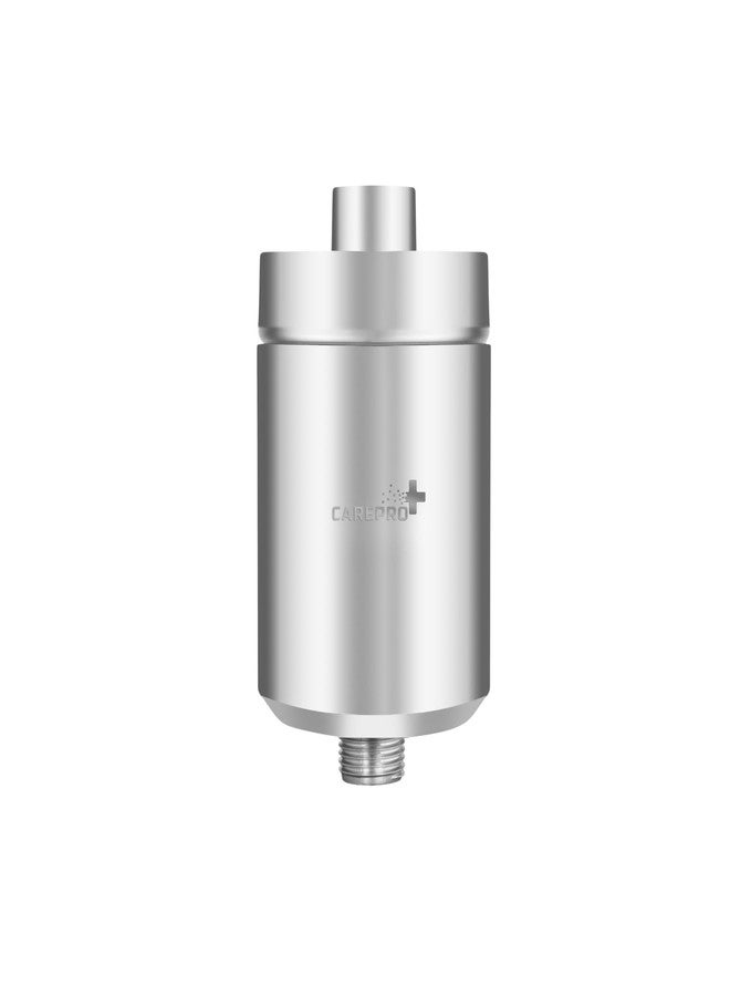 CarePro+ 15-Stage Shower & Tap Filter for Hard Water | Universal Water Softener for Bathroom | Matt Chrome Multi-Layer Softener | Removes Chlorine, Heavy Metals & Impurities (Basic) - Image 1