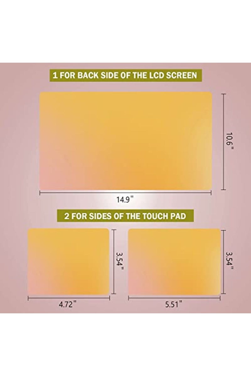 AORTDES Orange Gradient Laptop Skin Sticker - Image 2