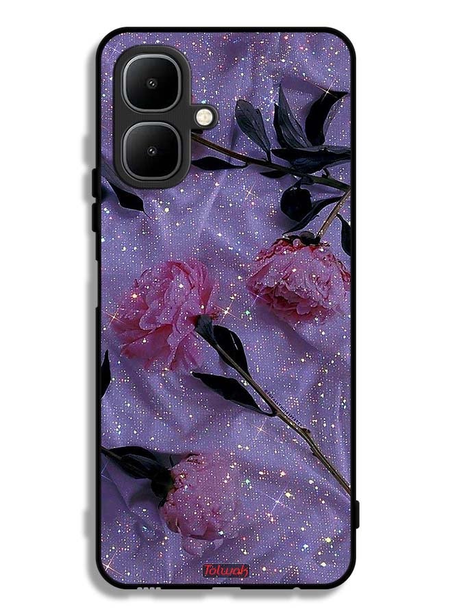 Tolwak Tecno Pop 10 Protective Case Cover Glitter Roses