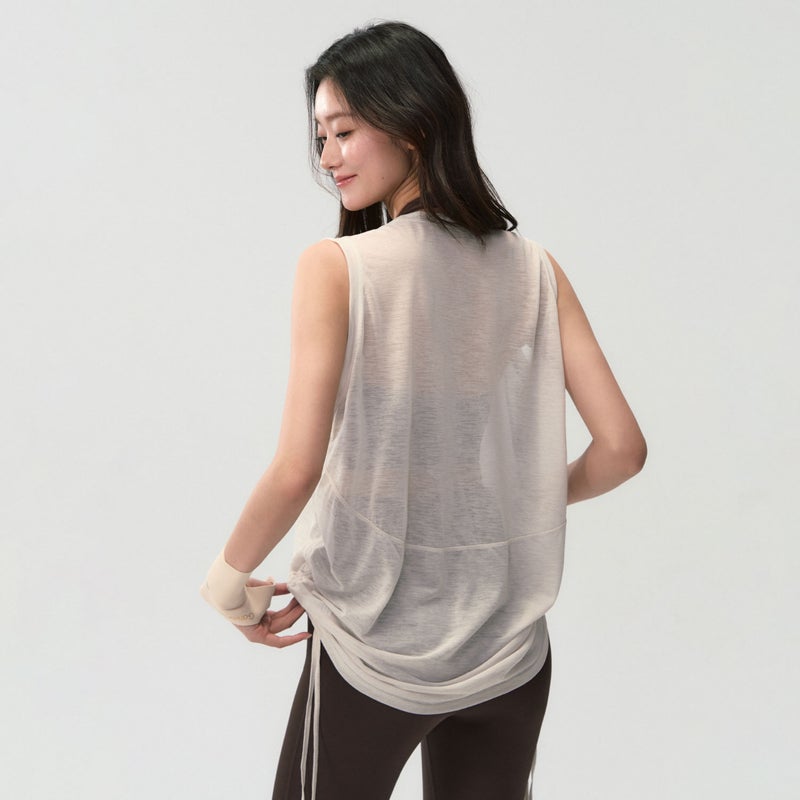 Women's Sleeveless Loose Yoga Top - Breathable Quick Dry Training Top - Image 2