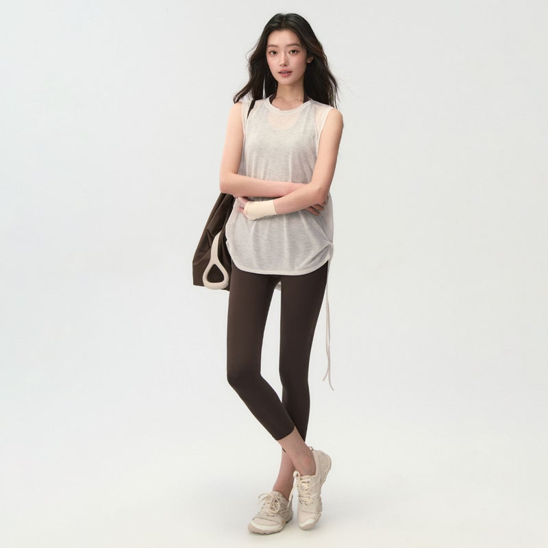 Women's Sleeveless Loose Yoga Top - Breathable Quick Dry Training Top - Image 3
