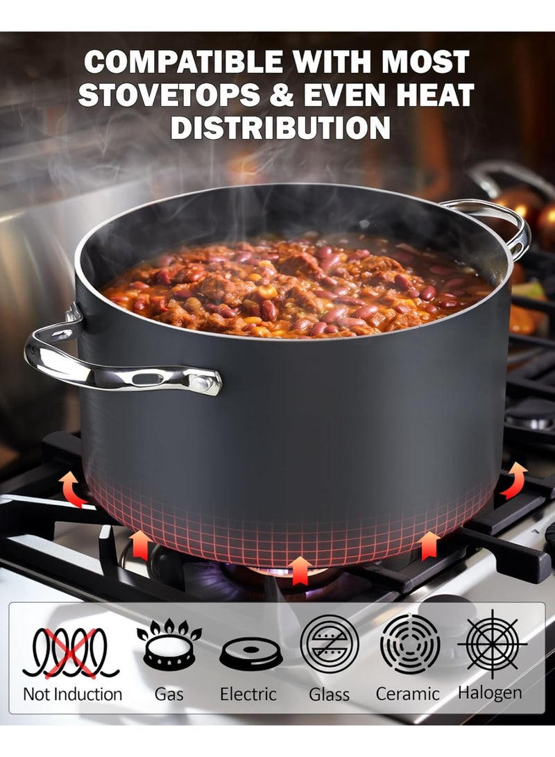 Cooks Standard وعاء طهي قياسي من كوك مع غطاء زجاجي، 7-كوارت، كلاسيكي، غير لاصق، أسود - Image 4