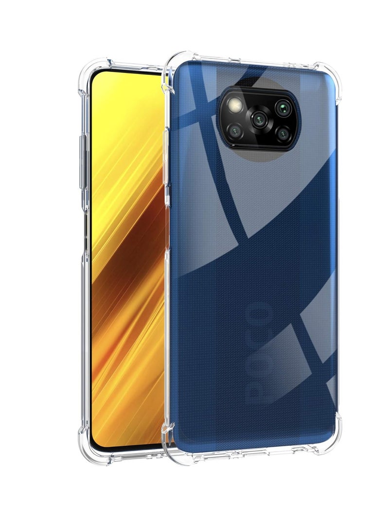 Crystal Clear Shock Absorption Phone Cover, Premium Ultra Slim Clear for Xiaomi Poco X3 Pro/POCO X3 NFC, Smartphone Funda Coque Hülle Transparent  - Image 3