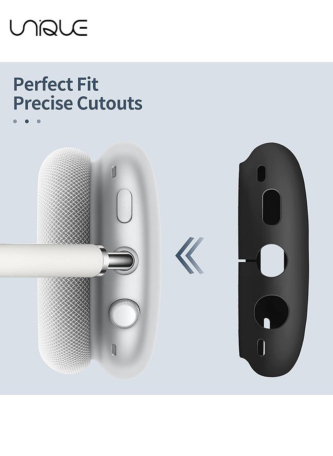 Unique - For AirPods Max Case Case, Scratch-Resistant Earmuffs, Abrasion Resistant Silicone Case (Black) - Image 1