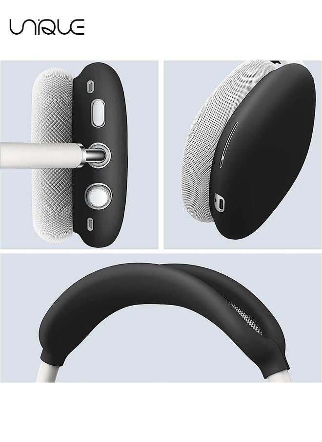 Unique - For AirPods Max Case Case, Scratch-Resistant Earmuffs, Abrasion Resistant Silicone Case (Black) - Image 1