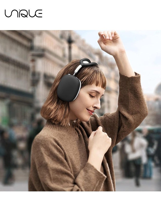 Unique - For AirPods Max Case Case, Scratch-Resistant Earmuffs, Abrasion Resistant Silicone Case (Black) - Image 1