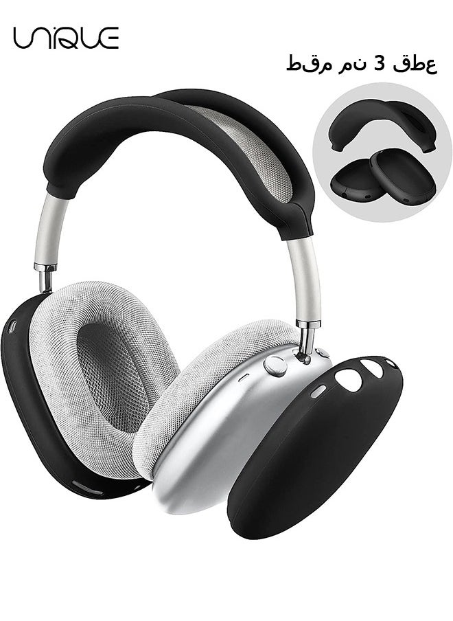 Unique - For AirPods Max Case Case, Scratch-Resistant Earmuffs, Abrasion Resistant Silicone Case (Black) - Image 1
