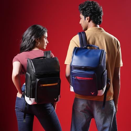 REDHORNS Robust Backpack Water-Resistant 15.6" Laptop Bag, Vintage Hiking with Luggage Sleeve for Work, Travel Rucksack, and Daily Use - Suitable for Men and Women (BP047-A-Black) - Image 2