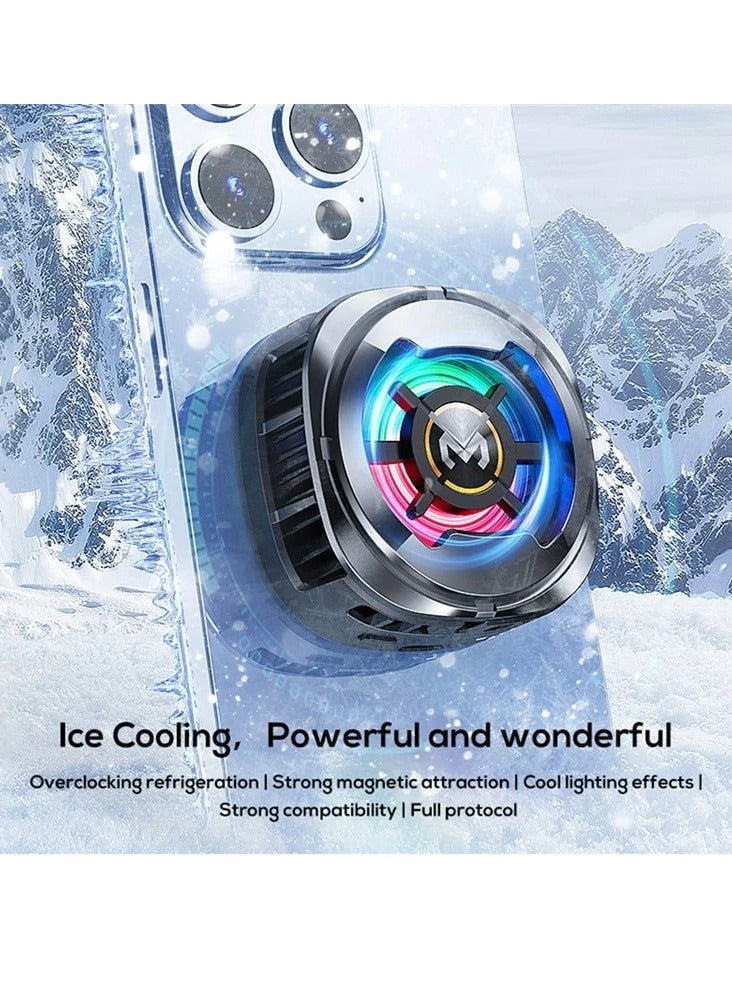 Cx06 Phone Cooler Cooling Fan With Rgb Light Magnetic Frosty Cooler Cooling Fan For Mobile Phone - Image 4