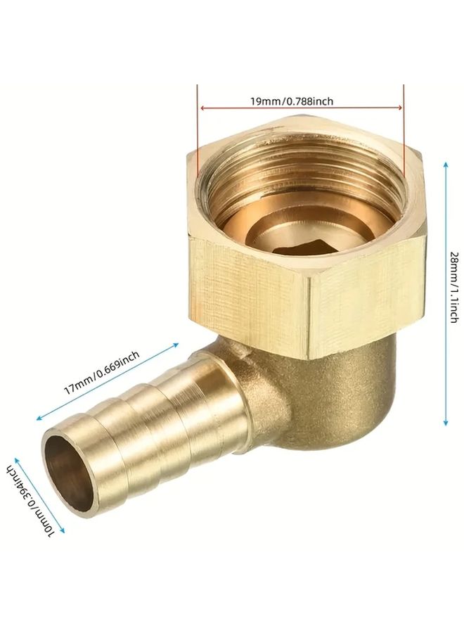 Right Angle Elbow 10mm 8mm Quick Connect Threaded Fittings Metal A10 Model - Image 3