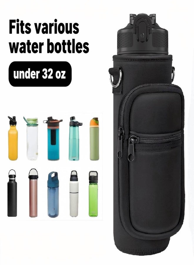 Doacpcr Water Bottle Carrier Bag, 25oz 32oz Crossbody Water Bottle Holder with Adjustable Shoulder Strap, Sling Bag Sleeve Pouch Holder with Phone Pocket and Small Pocket for Walking Hiking Camping Gym - Image 4