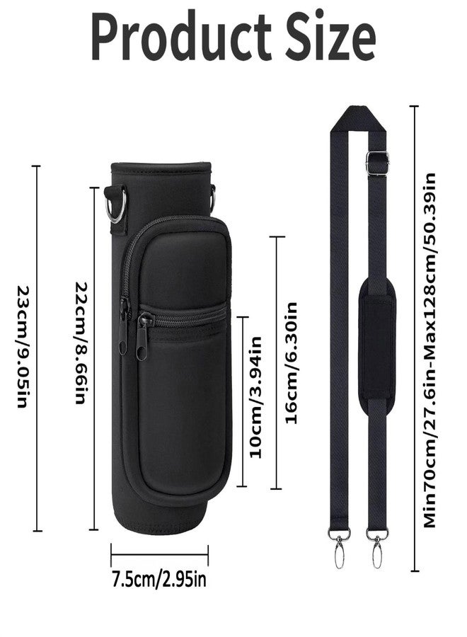 Doacpcr Water Bottle Carrier Bag, 25oz 32oz Crossbody Water Bottle Holder with Adjustable Shoulder Strap, Sling Bag Sleeve Pouch Holder with Phone Pocket and Small Pocket for Walking Hiking Camping Gym - Image 2