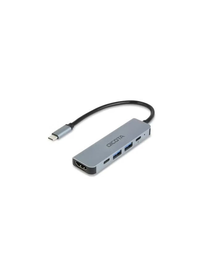 ديكوتا موزع فيديو DICOTA USB-C 5 في 1، بدقة 4K، شحن 100 واط PD، موديل D32060 - Image 1