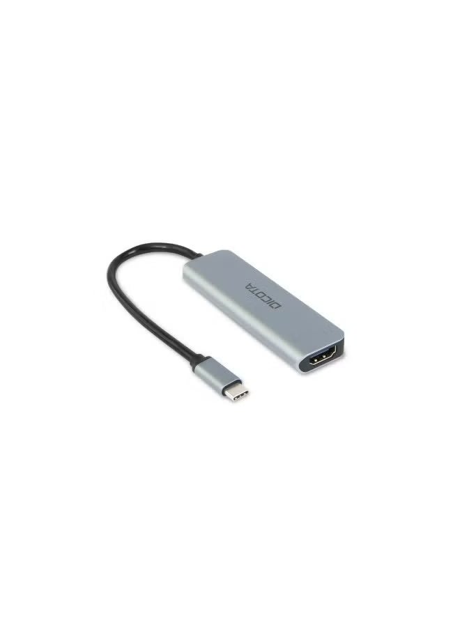 ديكوتا موزع فيديو DICOTA USB-C 5 في 1، بدقة 4K، شحن 100 واط PD، موديل D32060 - Image 3