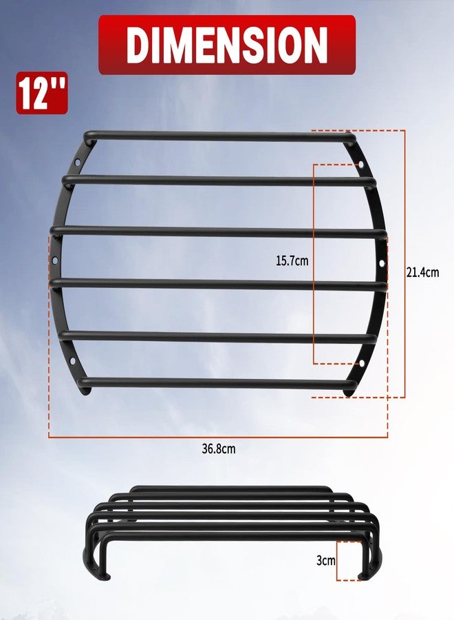 AICARS Metal Car Bar Grille Audio 12 Inches Speaker Subwoofer Grill Grille Cover 6 Bars- Pack of 1 - Image 5