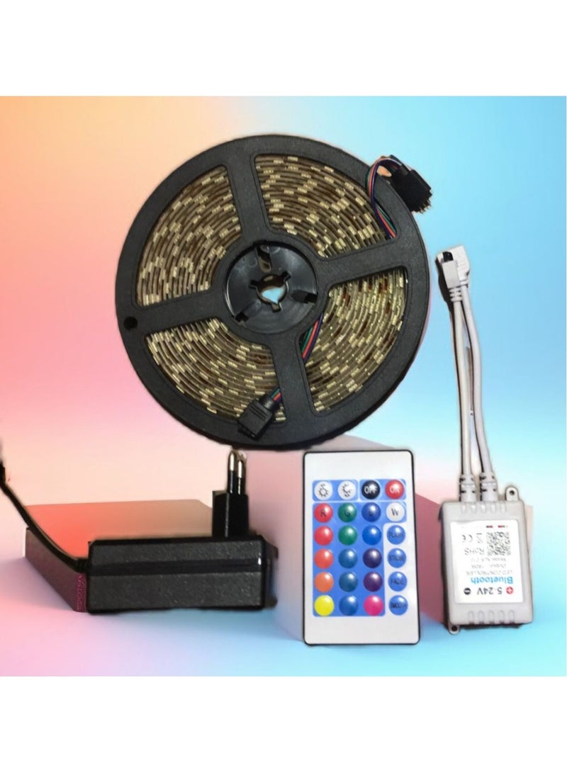 LED Strip 5050 Remote Controller Bluetooth Adapter Coremute Control, Multi, 5.0 Meter - Image 1