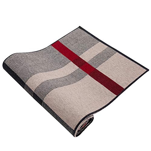 Lallier Men's Merino Wool Scarf, Long Winter Neckwear with Gift Box (Camel Black) - Image 5