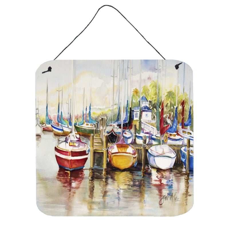 ""Caroline's Treasures Paradise Sailboats Wall or Door Hanging Prints  6 x 6""""""
