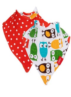 Nuby Nuby 2-pk Dribble Catcher Bandana bibs, Super Absorbent Drool Bib with Soft Comfort Neckline, Neutral  - Image 2