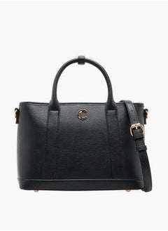 Le Confort Women's Textured Tote Bag with Double Handle and Zip Closure  - Image 1