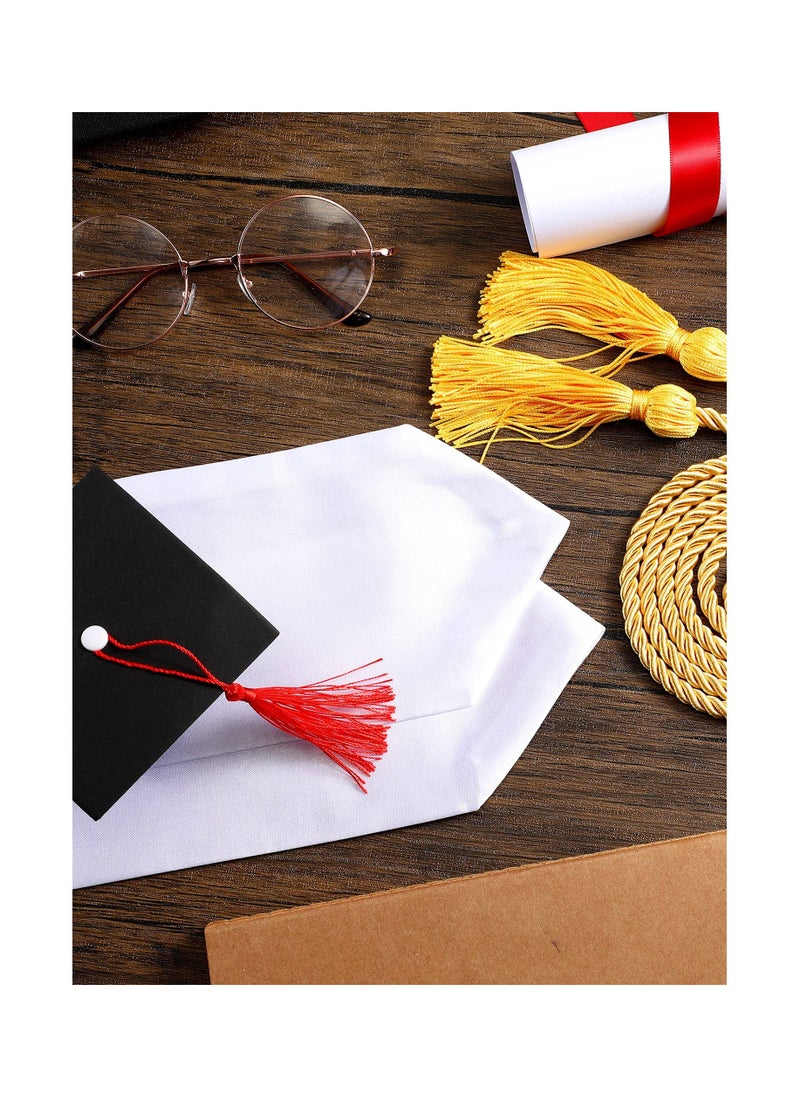 null - 2PCS Unisex Graduation Stole, Plain Honor Sash for Adults, Classic Graduation Stole for Graduates, Elegant and Simple Design for Commencement Ceremonies. - Image 1