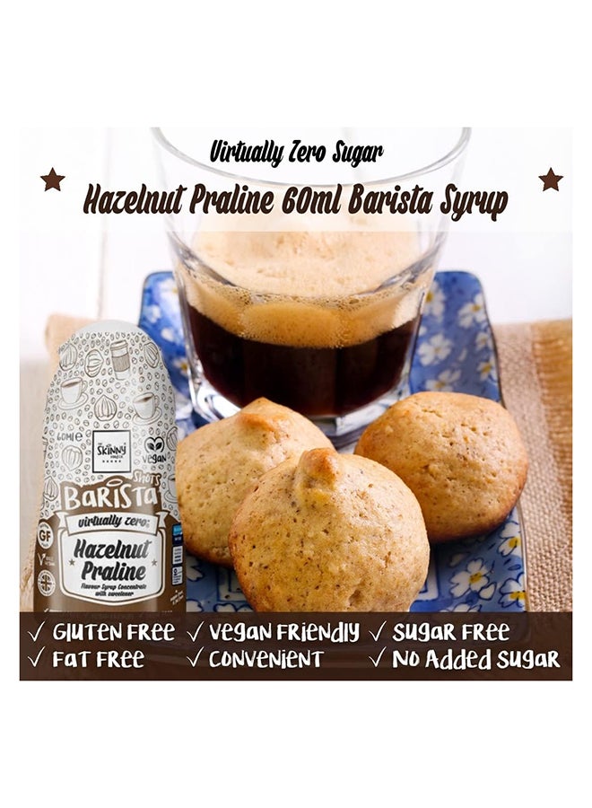 The Skinny Food Co. Barrista Shot Syrup Concentrate Low Calorie Perfect Flavour For Coffees And Hot Drinks - 60 Ml Hazelnut Praline - Image 3