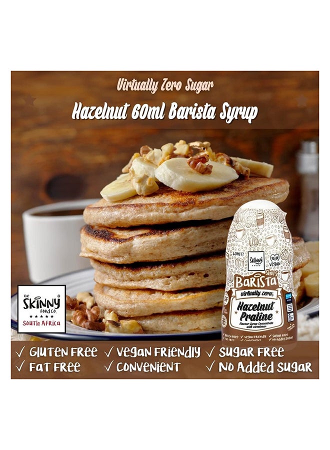 The Skinny Food Co. Barrista Shot Syrup Concentrate Low Calorie Perfect Flavour For Coffees And Hot Drinks - 60 Ml Hazelnut Praline - Image 2