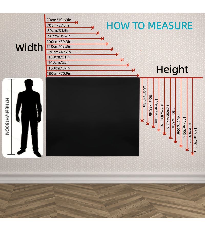No Drill Portable Black Shading Curtains 35.4 Inch Width 70.9 Inch Length Temporary Detachable Hook and Loop Blinds for Window Bedroom Room Dormitory - Image 4