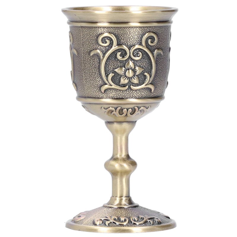 Dilwe Royal Chalice Cup, Vintage Goblet Embossed, for Kitchen/Home and Collecting Ornaments(large 3.6 * 1.9in) - Image 1