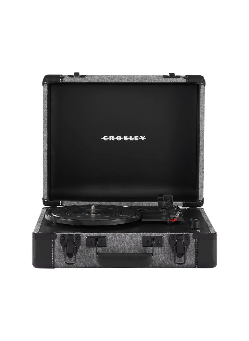 Crosley Crosley CR6019E-SMK4 Executive Vintage Bluetooth in/Out 3-Speed Portable USB Turntable Smoke  - Image 1
