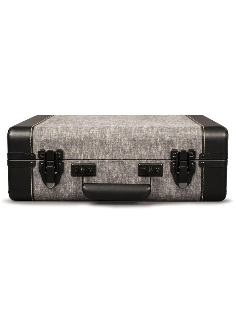 Crosley Crosley CR6019E-SMK4 Executive Vintage Bluetooth in/Out 3-Speed Portable USB Turntable Smoke  - Image 2
