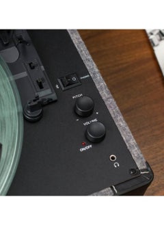Crosley Crosley CR6019E-SMK4 Executive Vintage Bluetooth in/Out 3-Speed Portable USB Turntable Smoke  - Image 3