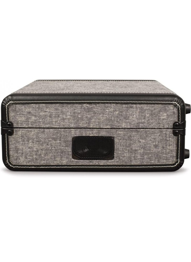 Crosley - Crosley CR6019E-SMK4 Executive Vintage Bluetooth in/Out 3-Speed Portable USB Turntable Smoke - Image 1
