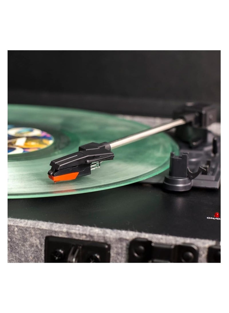 Crosley - Crosley CR6019E-SMK4 Executive Vintage Bluetooth in/Out 3-Speed Portable USB Turntable Smoke - Image 1