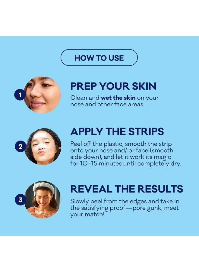 Bioré Biore Nose+Face, Deep Cleansing Pore Strips, 14 Count, 7 Nose + 7 Chin or Forehead, with Instant Blackhead Removal and Pore Unclogging, Oil-free, Non-Comedogenic Use (Packaging May Vary) - Image 4